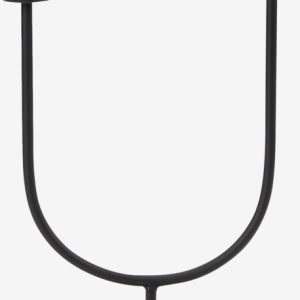 Portacandele nero – 15x7x33 cm