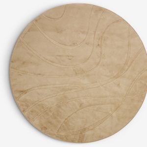 Tappeto rotondo STORIPPA – Diametro 160 cm, Beige